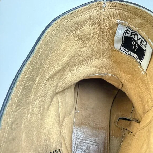 Frye Harness Black Leather Short Ankle Boots - Picture 8 of 12